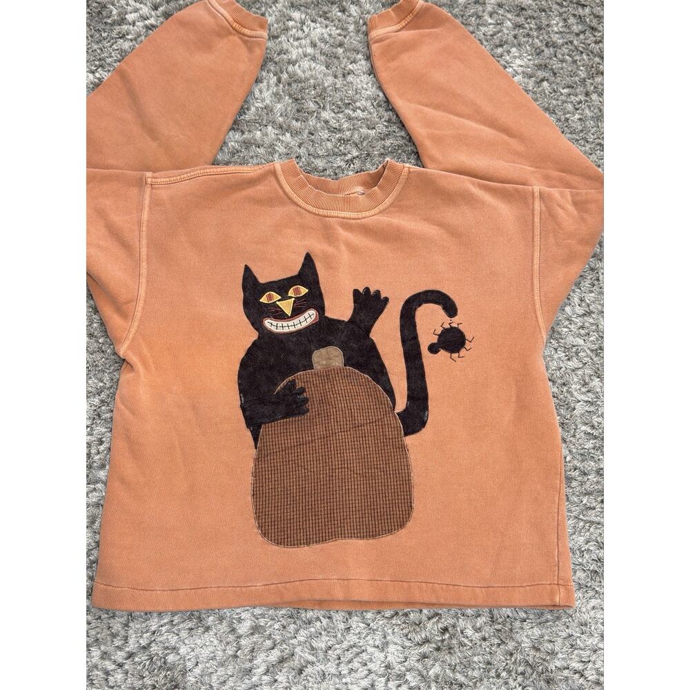 Authentic Pigment Vintage 90s Halloween Pullover Sweatshirt Unisex Size S - Picture 3 of 13